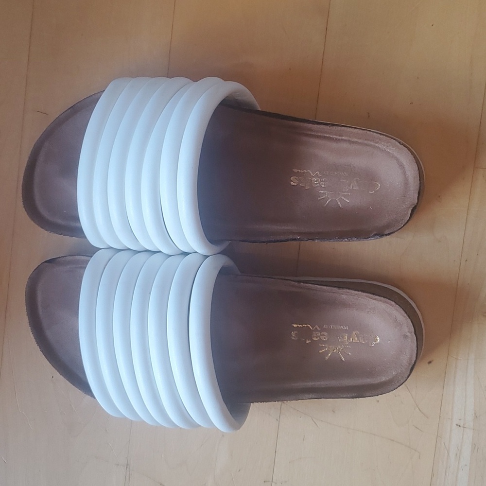 Nina Daybreaks White Slides Sandals 8M